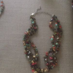Multi colored beaded necklace.